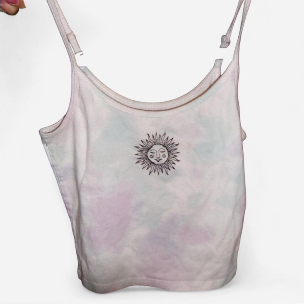 Pastel Sun Embroidered Tank Top
